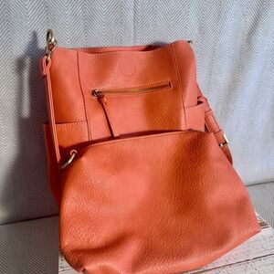 2 Piece Orange Women's Bag Set